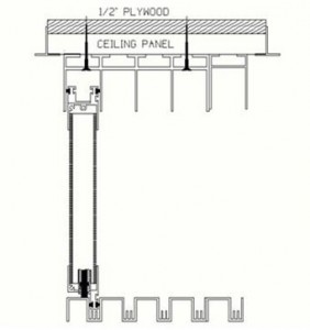 SA1 Sliding Room Divider Track Illustration